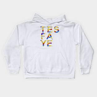 Tesfaye, name, typography Kids Hoodie